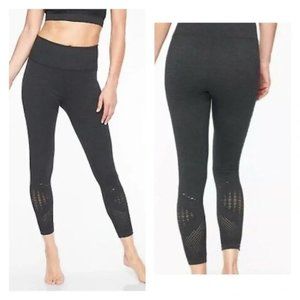 ATHLETA Halasana Seamless Leggings 7/8 Charcoal Grey size M High Rise Gym Yoga